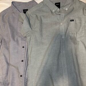 RVCA size large slim fit. Light greenish color.